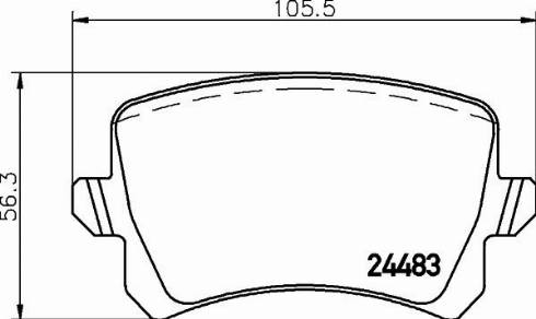 HELLA 8DB 355 026-191 - Гальмівні колодки, дискові гальма autozip.com.ua