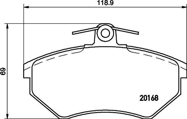 HELLA 8DB 355 023-781 - Гальмівні колодки, дискові гальма autozip.com.ua