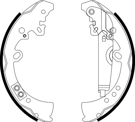 HELLA 8DB 355 022-591 - Комплект гальм, барабанний механізм autozip.com.ua