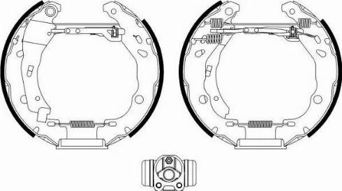 HELLA 8DB 355 022-601 - Комплект гальм, барабанний механізм autozip.com.ua