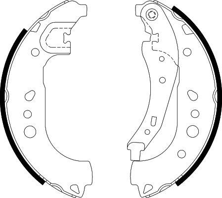 HELLA 8DB 355 022-281 - Комплект гальм, барабанний механізм autozip.com.ua