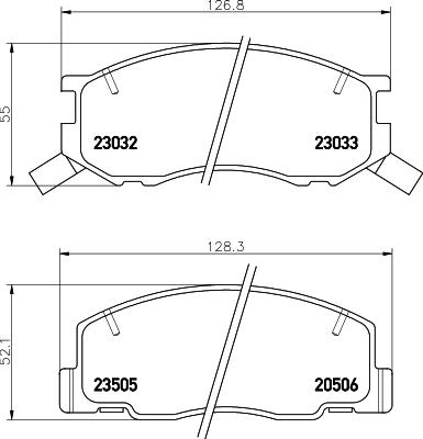 HELLA 8DB 355 027-411 - Гальмівні колодки, дискові гальма autozip.com.ua