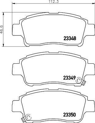 HELLA 8DB 355 027-471 - Гальмівні колодки, дискові гальма autozip.com.ua