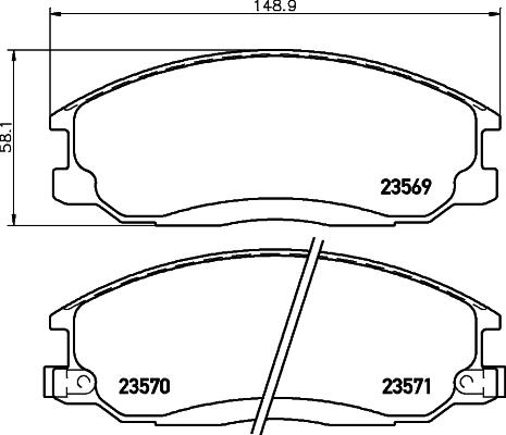 HELLA 8DB 355 027-691 - Гальмівні колодки, дискові гальма autozip.com.ua