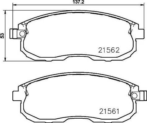 HELLA 8DB 355 023-201 - Гальмівні колодки, дискові гальма autozip.com.ua