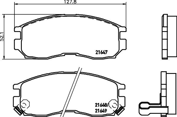 HELLA 8DB 355 027-111 - Гальмівні колодки, дискові гальма autozip.com.ua