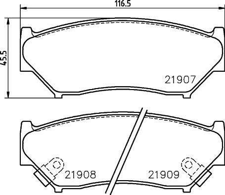 HELLA 8DB 355 027-371 - Гальмівні колодки, дискові гальма autozip.com.ua