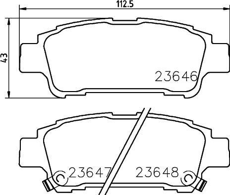 HELLA 8DB 355 027-781 - Гальмівні колодки, дискові гальма autozip.com.ua