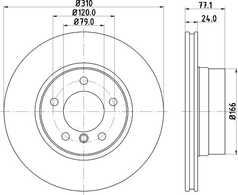 HELLA 8DD 355 109-902 - Гальмівний диск autozip.com.ua