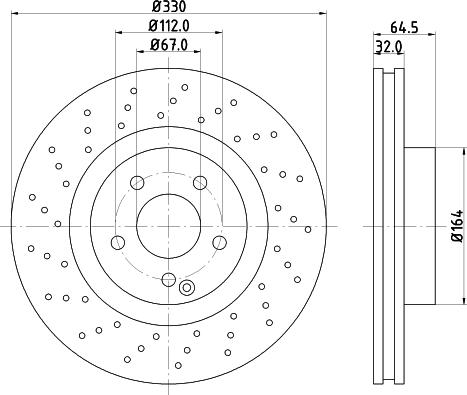 HELLA 8DD 355 109-472 - Гальмівний диск autozip.com.ua