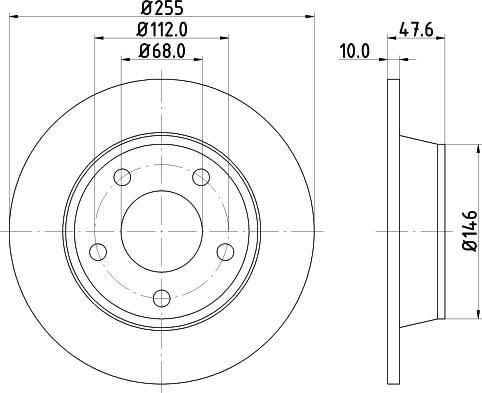 HELLA 8DD 355 109-091 - Гальмівний диск autozip.com.ua