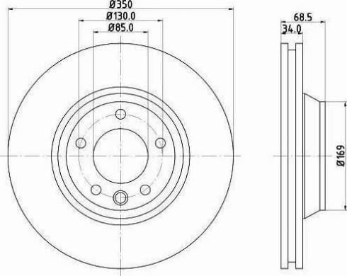 HELLA 8DD 355 121-091 - Гальмівний диск autozip.com.ua