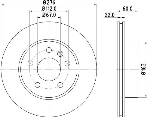 HELLA 8DD 355 104-521 - Гальмівний диск autozip.com.ua