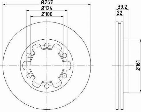 HELLA 8DD 355 104-011 - Гальмівний диск autozip.com.ua