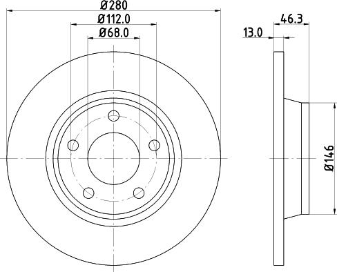 HELLA 8DD 355 104-171 - Гальмівний диск autozip.com.ua