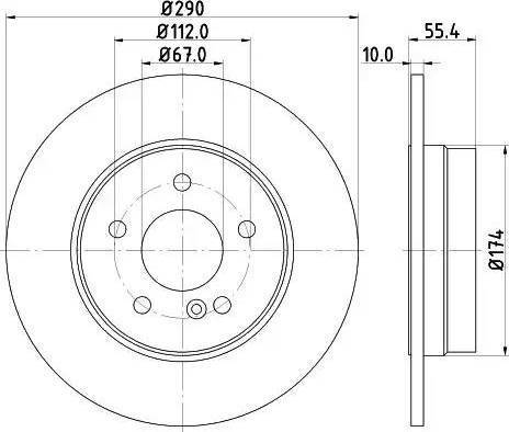 HELLA 8DD 355 121-991 - Гальмівний диск autozip.com.ua