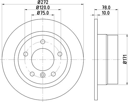 HELLA 8DD 355 104-261 - Гальмівний диск autozip.com.ua