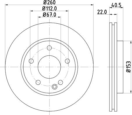 HELLA 8DD 355 105-991 - Гальмівний диск autozip.com.ua