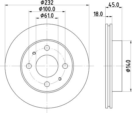 HELLA 8DD 355 105-921 - Гальмівний диск autozip.com.ua