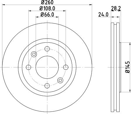 HELLA 8DD 355 105-031 - Гальмівний диск autozip.com.ua