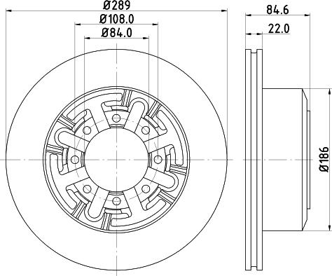 HELLA 8DD 355 105-791 - Гальмівний диск autozip.com.ua