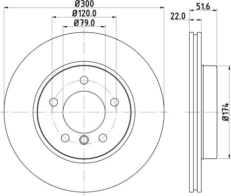 HELLA 8DD 355 106-552 - Гальмівний диск autozip.com.ua