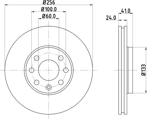 HELLA 8DD 355 106-051 - Гальмівний диск autozip.com.ua