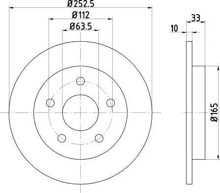 HELLA 8DD 355 100-971 - Гальмівний диск autozip.com.ua