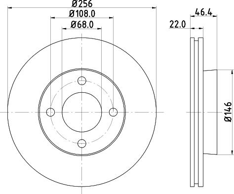 HELLA 8DD 355 100-591 - Гальмівний диск autozip.com.ua