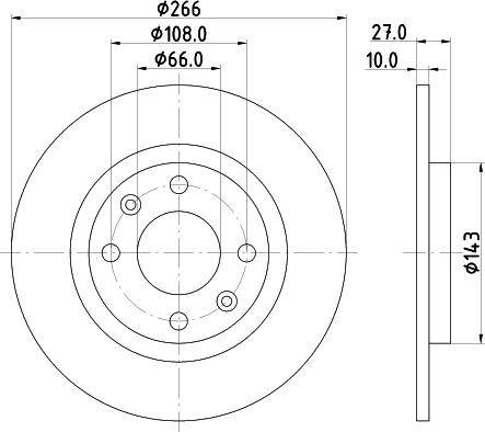 HELLA 8DD 355 100-851 - Гальмівний диск autozip.com.ua