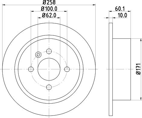 HELLA 8DD 355 100-351 - Гальмівний диск autozip.com.ua