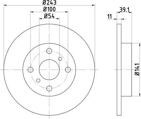 HELLA 8DD 355 101-441 - Гальмівний диск autozip.com.ua