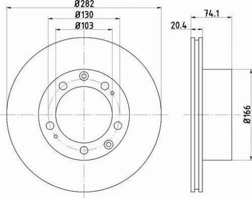 HELLA 8DD 355 101-561 - Гальмівний диск autozip.com.ua