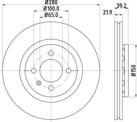 HELLA 8DD 355 101-831 - Гальмівний диск autozip.com.ua