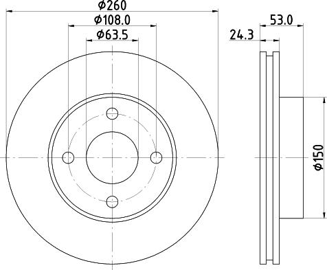 HELLA 8DD 355 101-391 - Гальмівний диск autozip.com.ua