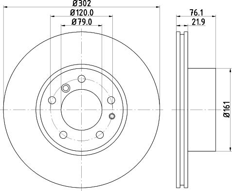 HELLA 8DD 355 101-712 - Гальмівний диск autozip.com.ua