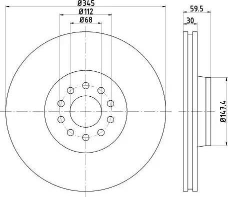 HELLA 8DD 355 108-481 - Гальмівний диск autozip.com.ua