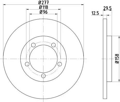 HELLA 8DD 355 108-671 - Гальмівний диск autozip.com.ua