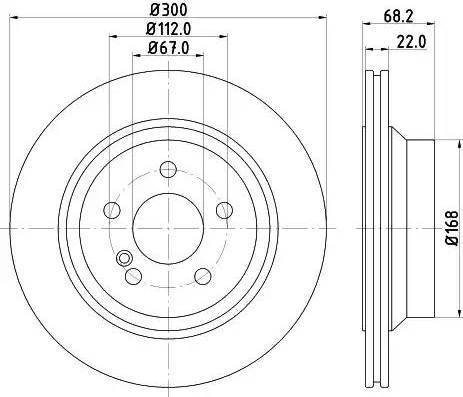 HELLA 8DD 355 121-671 - Гальмівний диск autozip.com.ua