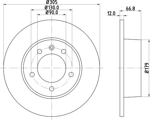 HELLA 8DD 355 108-291 - Гальмівний диск autozip.com.ua