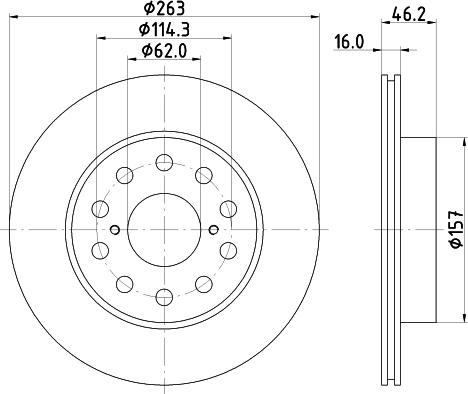 HELLA 8DD 355 108-711 - Гальмівний диск autozip.com.ua