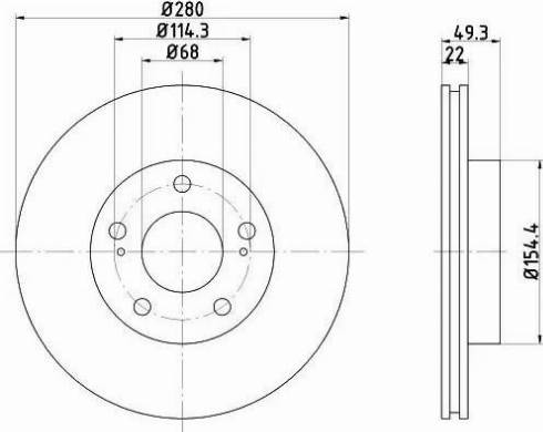 HELLA 8DD 355 103-991 - Гальмівний диск autozip.com.ua