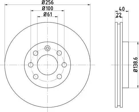 HELLA 8DD 355 103-931 - Гальмівний диск autozip.com.ua