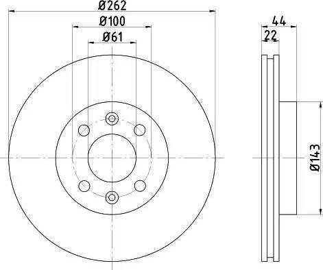 HELLA 8DD 355 103-491 - Гальмівний диск autozip.com.ua