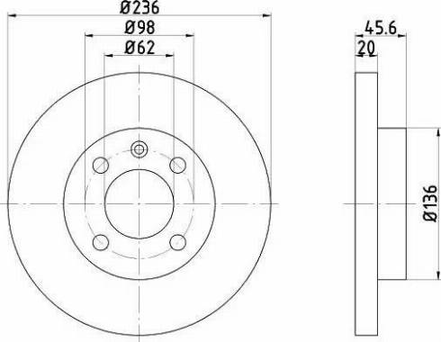 HELLA 8DD 355 103-571 - Гальмівний диск autozip.com.ua