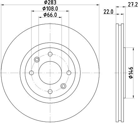 HELLA 8DD 355 103-001 - Гальмівний диск autozip.com.ua