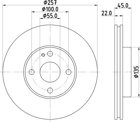 HELLA 8DD 355 103-181 - Гальмівний диск autozip.com.ua