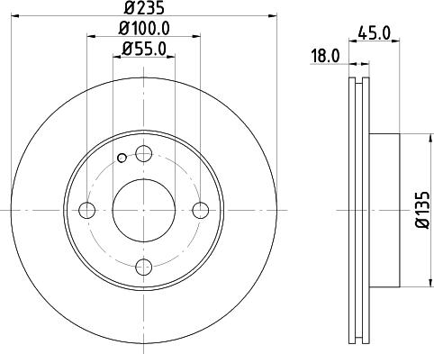 HELLA 8DD 355 103-171 - Гальмівний диск autozip.com.ua