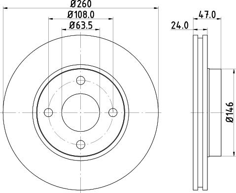 HELLA 8DD 355 103-371 - Гальмівний диск autozip.com.ua