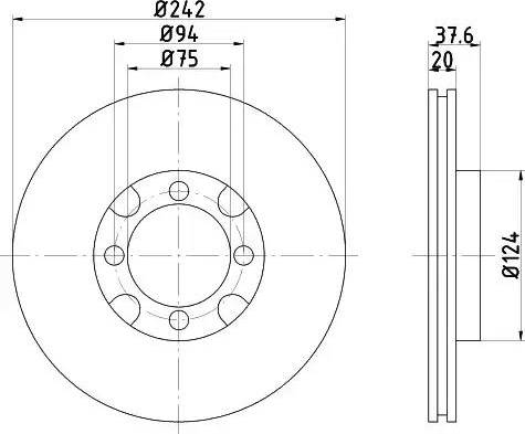 HELLA 8DD 355 103-201 - Гальмівний диск autozip.com.ua